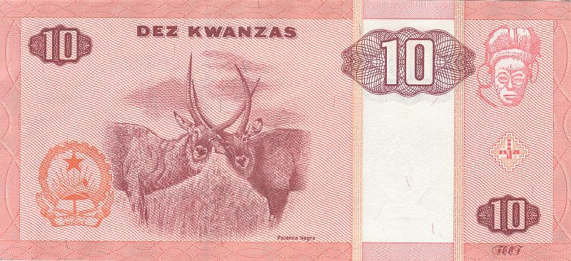 ANG_01_B.JPG - Angola, 10 kwanzas, UNC.