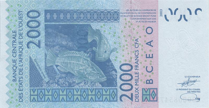 BCE_03_B.JPG - BCEAO, 2000 francs CFA, (B - Benin), UNC.