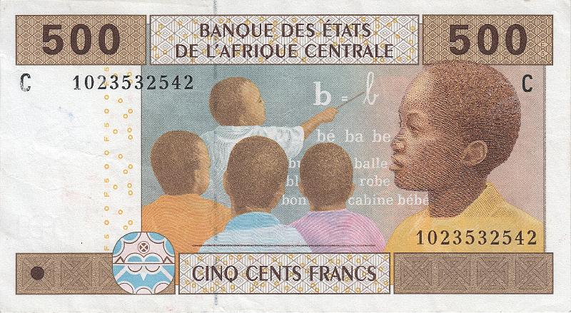 CHD_02_A.JPG - Чад, 2002г., 500 фракнов КФА.