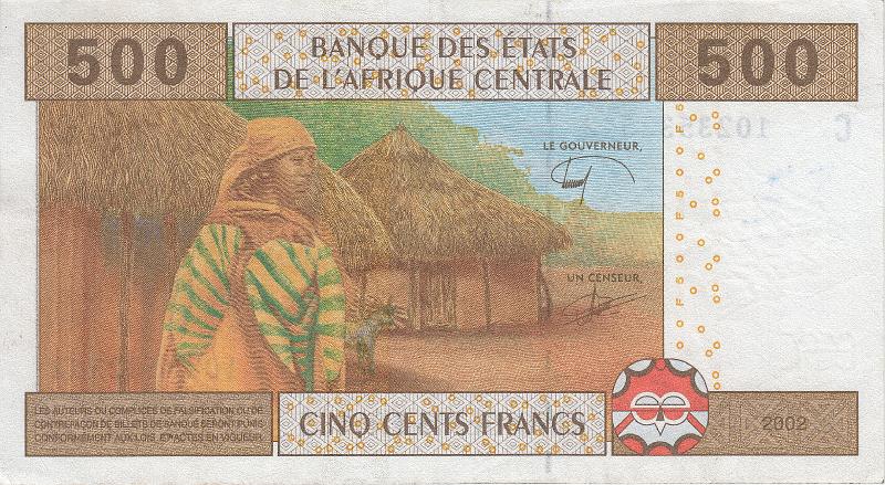 CHD_02_B.JPG - Chad, 500 francs CFA, aUNC.