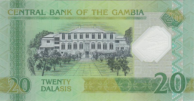 GMD_05_B.JPG - Gambia, 20 dalasis, UNC.