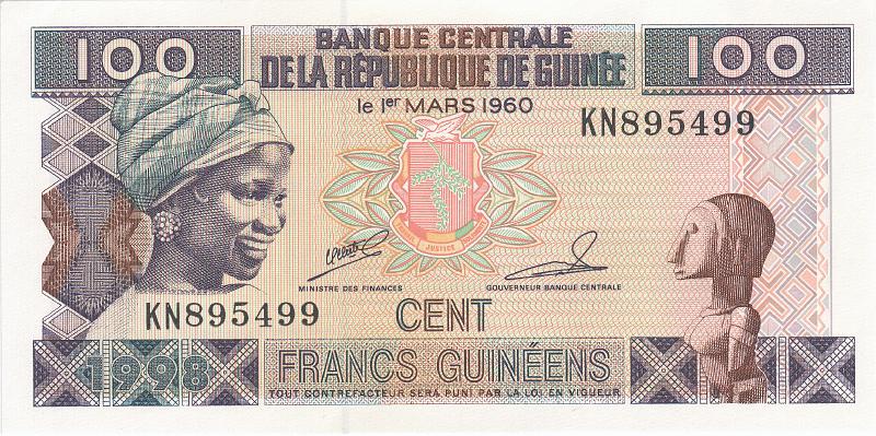 GUI_02_A.JPG - Гвинея, 1998г., 100 франков.