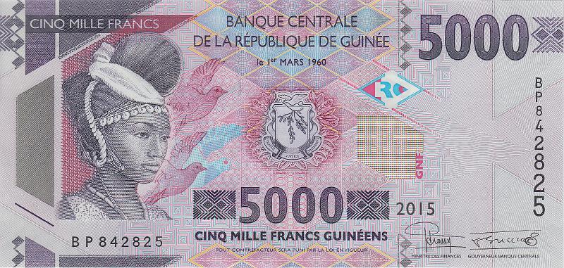 GUI_03_A.JPG - Гвинея, 2015г., 5000 франков.