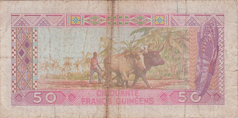 GUI_05_B.JPG - Republic of Guinea, 50 francs, VG.