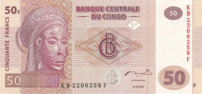 CNG_03_A.JPG - Конго, 2007г., 50 франков.