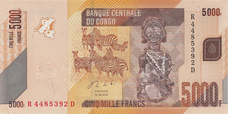 CNG_06_A.JPG - Конго, 2013г., 5000 франков.