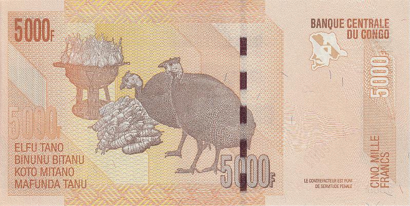 CNG_06_B.JPG - Congo, 5000 francs, UNC.