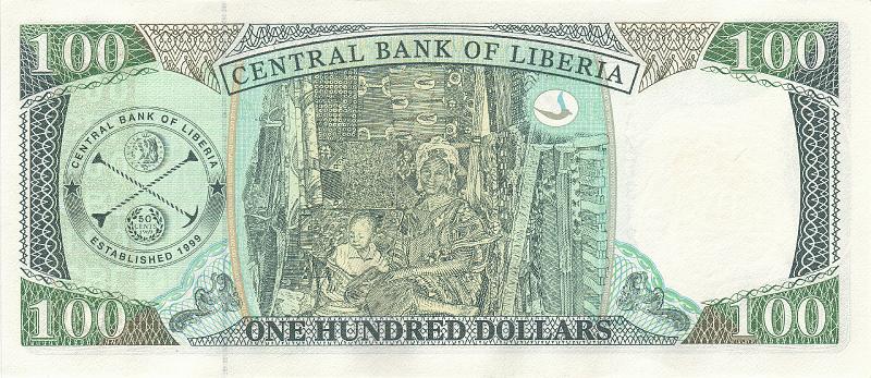 LBR_02_B.JPG - Liberia, 100 dollars, UNC.