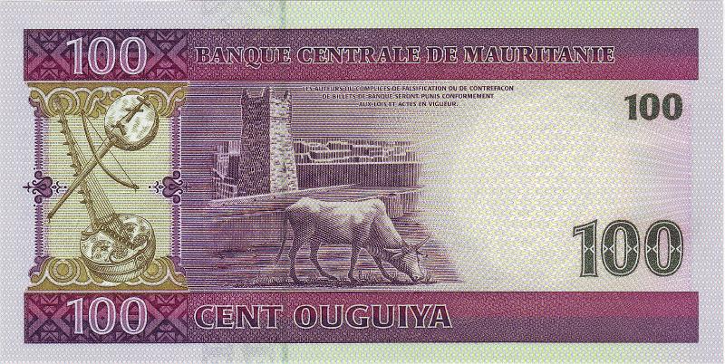 MAV_06_B.JPG - Mauritania, 100 ougiya, UNC.