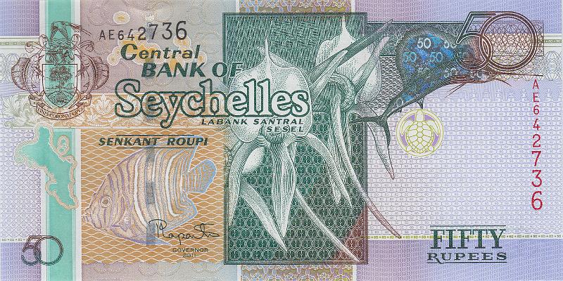 SEY_05_A.JPG - Сейшельские острова, 2011г., 50 рупий.