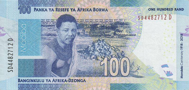 SAR_11_B.JPG - Republic of South Africa, 100 rand, XF.