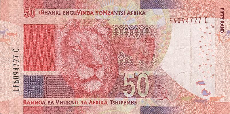 SAR_13_B.JPG - Republic of South Africa, 50 rand, XF.