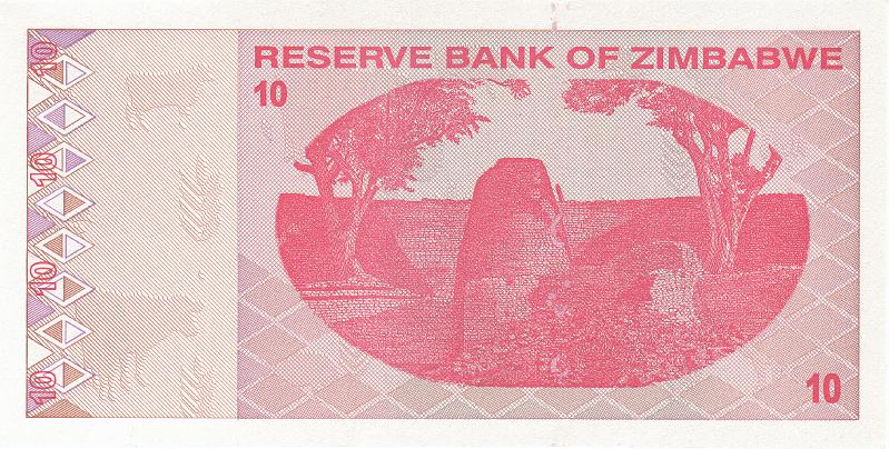 ZMB_05_B.JPG - Zimbabwe, 10 dollars, UNC.