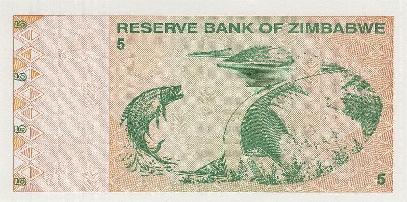 ZMB_08_B.JPG - Zimbabwe, 5 dollars, UNC.