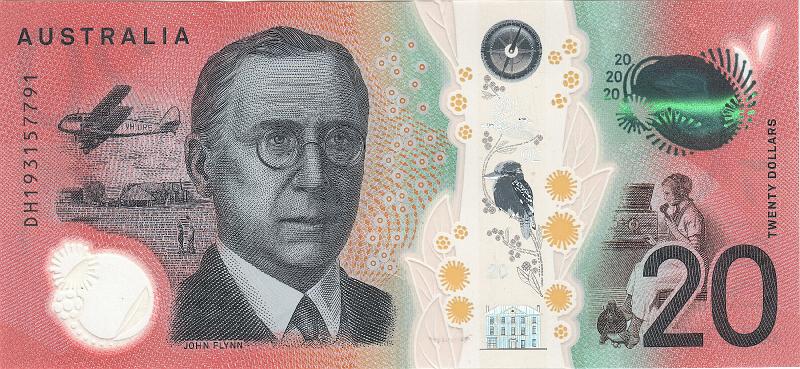 AUS_09_B.JPG - Australia, 20 dollars, aUNC.