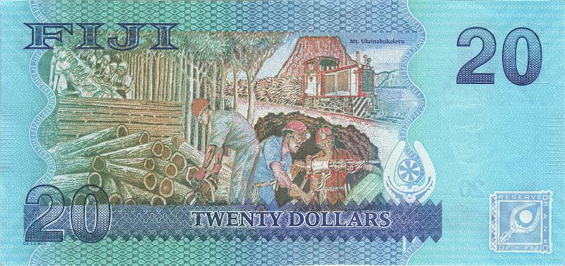 FIJ_07_B.JPG - Republic of Fiji, 20 dollars, aUNC.