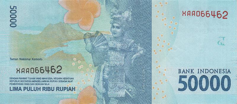 INZ_16_B.JPG - Indonesia, 50 000 rupiah, aUNC.