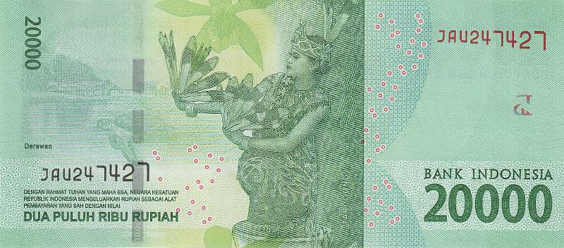 INZ_17_B.JPG - Indonesia, 20 000 rupiah, aUNC.