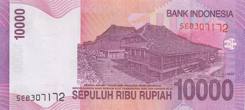 INZ_23_B.JPG - Indonesia, 10 000 rupiah, aUNC.