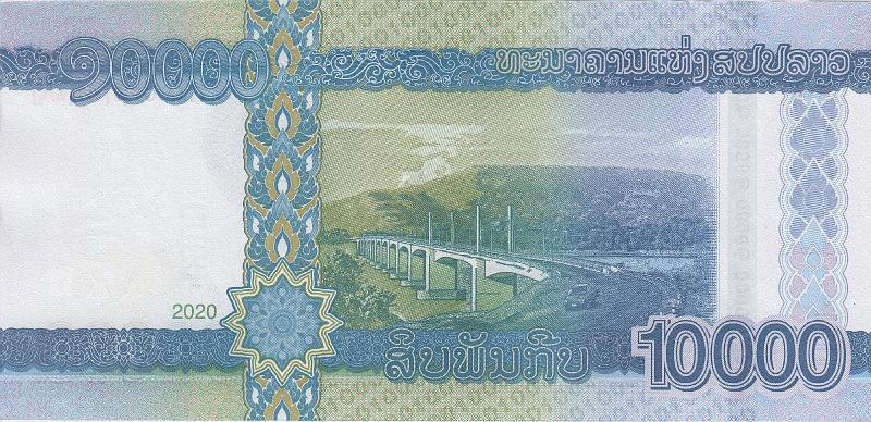 LAO_11_B.JPG - Laos, 10 000 kips, UNC.