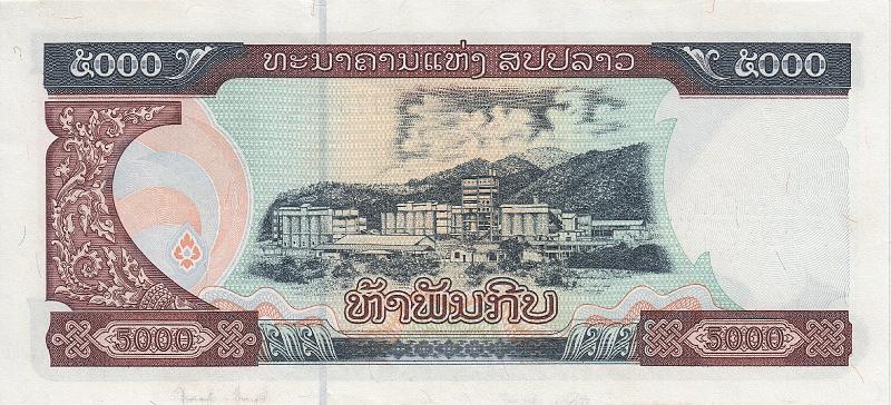 LAO_18_B.JPG - Laos, 5000 kips, aUNC.