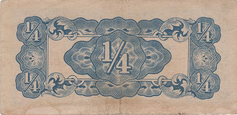 TJG_06_B.JPG - Burma (The Japanese Government), 1/4 rupee, VF.