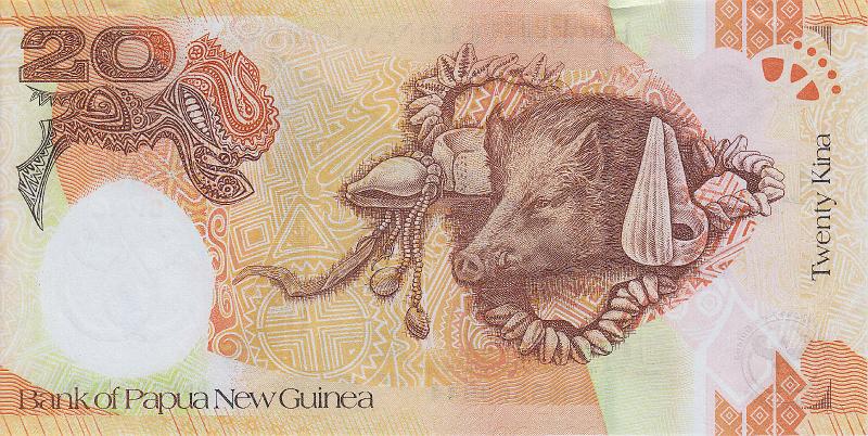 PNG_02_B.JPG - Papua New Guinea, 20 kina, UNC.