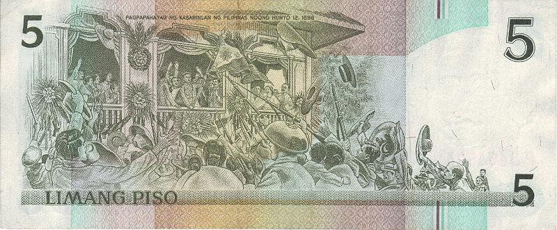 PIL_01_B.JPG - Pilippinas, 5 piso, VF.