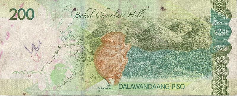PIL_09_B.JPG - Pilippinas, 200 piso, VF.