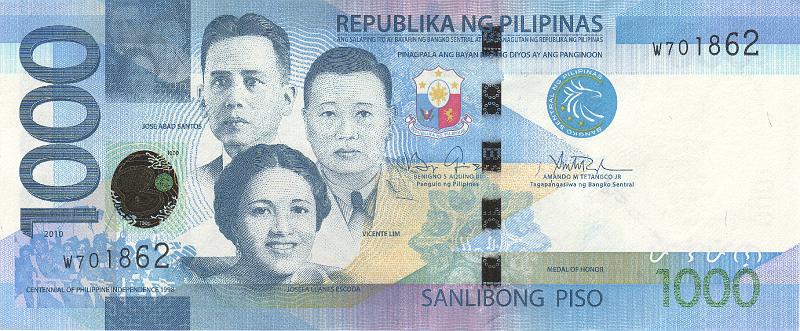 PIL_12_A.JPG - Филиппины, 2010г., 1 000 песо.