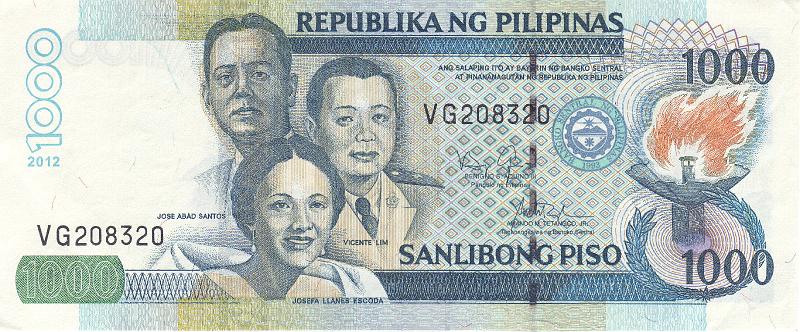 PIL_13_A.JPG - Филиппины, 2012г., 1 000 песо.