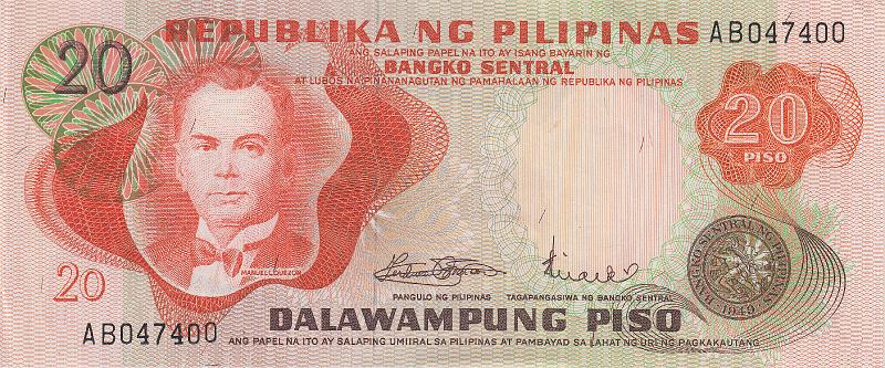 PIL_14_A.JPG - Филиппины, 1970г., 20 песо.