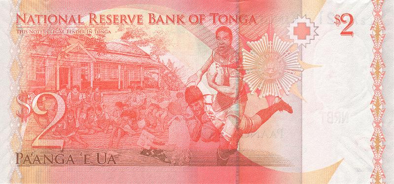 TNG_02_B.JPG - Kingdom of Tonga, 2 paanga, UNC.