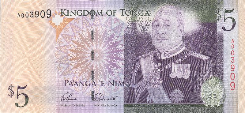 TNG_03_A.JPG - Тонга (Королевство), 2014 (2009)г., 5 паанга.