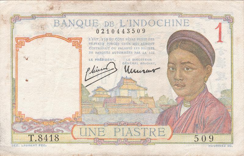 INC_01_A.JPG - Индокитай (объединенная валюта), 1949г., 1 пиастр.