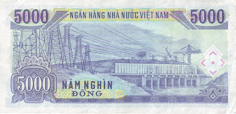 VIE_07_B.JPG - Vietnam, 5000 dongs, VF.