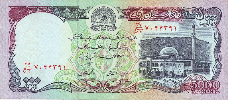AFG_02_A.JPG - Афганистан, 1993г., 5000 афгани.