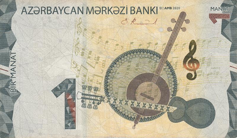 AZR_07_B.JPG - Azerbaijan, 1 manat, XF.