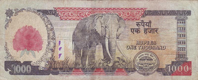 NEP_16_B.JPG - Nepal, 1000 rupees, F.