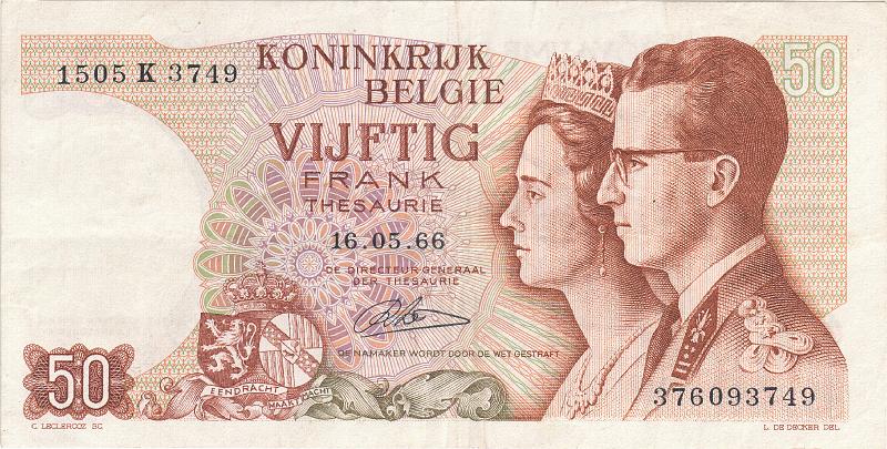 BEG_02_A.JPG - Бельгия, 1966г., 50 франков.