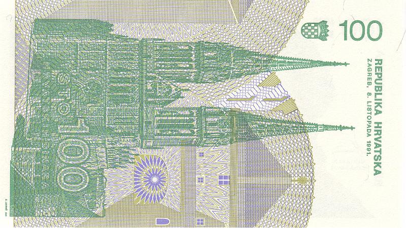 HRV_04_B.JPG - Croatia, 100 dinars, aUNC.