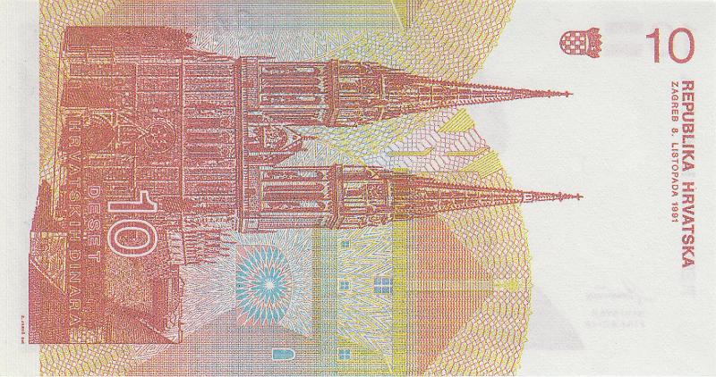 HRV_09_B.JPG - Croatia, 10 dinars, UNC.