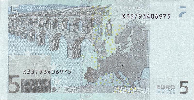 EUR_01_B.JPG - Euro, 5 euro, aUNC.