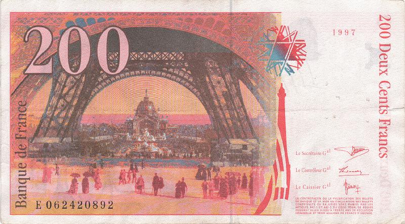 FRA_01_B.JPG - France, 200 francs, VF.