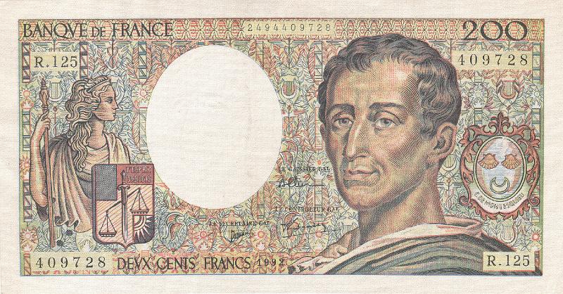 FRA_04_A.JPG - Франция, 1992г., 200 фанков.