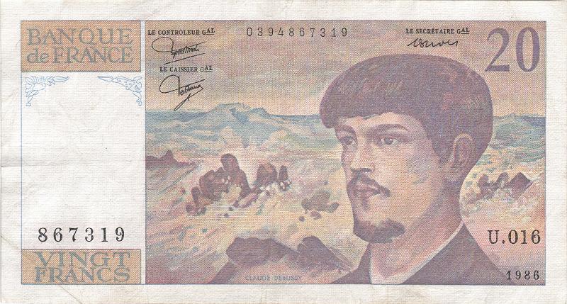 FRA_07_A.JPG - Франция, 1986г., 20 фанков.