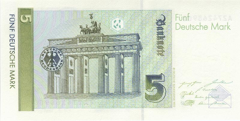 GER_01_B.JPG - Germany, 5 mark, UNC.