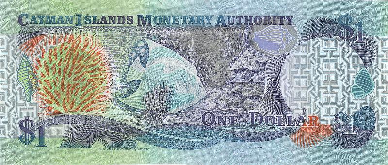 CMN_03_B.JPG - Cayman Islands, 1 dollar, UNC.