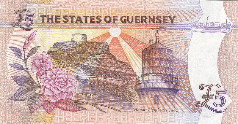 GRN_02_B.JPG - The States of Guernsey, 5 pounds, aUNC.
