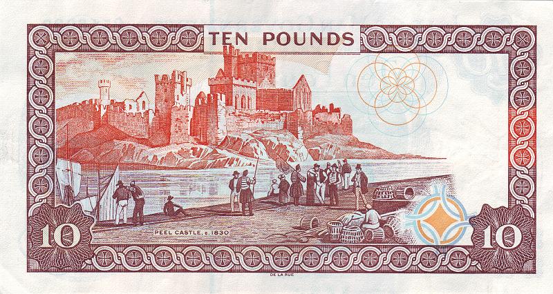 MAN_02_B.JPG - Isle of Man, 10 pounds, XF.